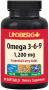 Omega 3-6-9 vis, vlas en bernagie, 1200 mg, 90 Softgels