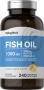 Aceite de pescado omega-3 sabor limón, 1000 mg, 240 Cápsulas blandas de liberación rápida