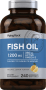 Olio di pesce Omega-3 al gusto di limone, 1200 mg, 240 Capsule in gelatina molle a rilascio rapido
