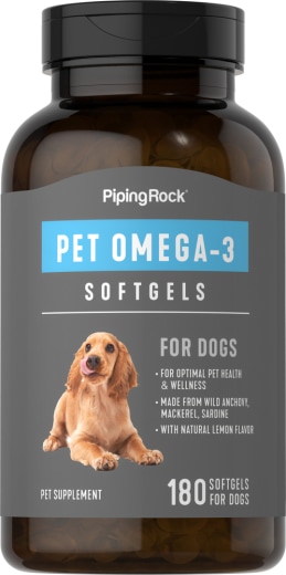 Omega-3 untuk Anjing, 180 Gel Lembut Lepas Cepat