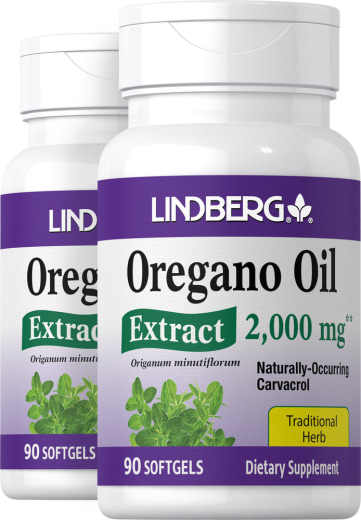 Oregano olieekstrakt, 2000 mg, 90 Soft-gels, 2  Flasker