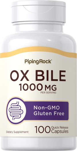 Ochsengalle , 1000 mg (pro Portion), 100 Kapseln mit schneller Freisetzung
