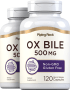 Ox Bile, 1000 mg (per serving), 120 Quick Release Capsules, 2  Bottles