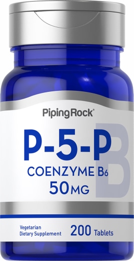 P-5-P (Pyridoxal 5-Phosphate) Coenzymated Vitamin B-6, 50 mg, 200 Tablets