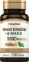 Panax Ginseng + Ginkgo, 5000 mg (per dose), 120 Vegetarianske kapsler