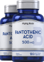 Acido pantotenico , 500 mg, 100 Capsule a rilascio rapido, 2  Bottiglie