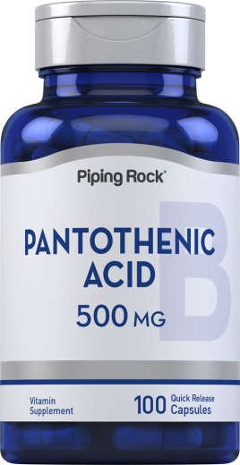 Pantothensyre , 500 mg, 100 Kapsler for hurtig frigivelse