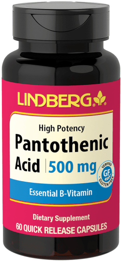 Pantothensäure , 500 mg, 60 Kapseln mit schneller Freisetzung