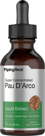 Tekočinski izvlečki Pau D'Arco, 2 fl oz (59 mL) Steklenička s kapalko
