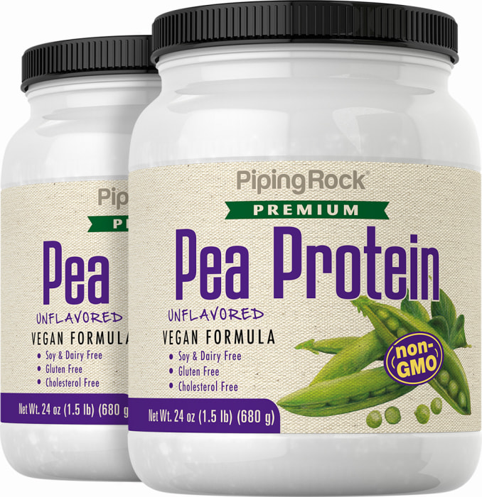 Pea Protein Powder (Non-GMO), 24 oz (680 g) Bottle, 2  Bottles