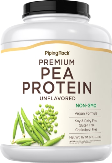 Serbuk Protein Pea (Bukan GMO), 7 lbs (3.17 kg) Botol