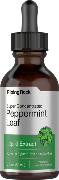 Peppermint Leaf Liquid Extract Alcohol Free, 2 fl oz (59 mL) Dropper Bottle