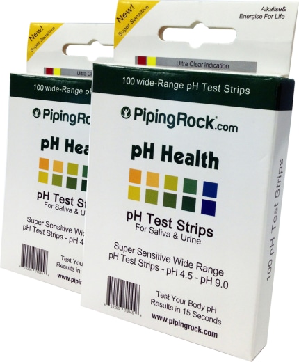 PH テスト ストリップ、唾液および尿用, 100 テスト ストリップ, 2  箱