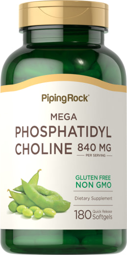 Fosfatidil colina , 840 mg (por dose), 180 Gels de Rápida Absorção