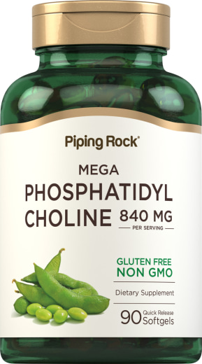 Phosphatidyl Choline, 840 mg (por dose), 90 Gels de Rápida Absorção