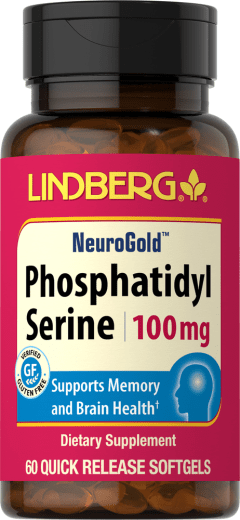 Fosfatydyloseryna (PS), 100 mg, 60 Miękkie kapsułki żelowe o szybkim uwalnianiu
