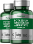 Completo de aspartato de potasio y magnesio, 180 Cápsulas de liberación rápida, 2  Botellas/Frascos