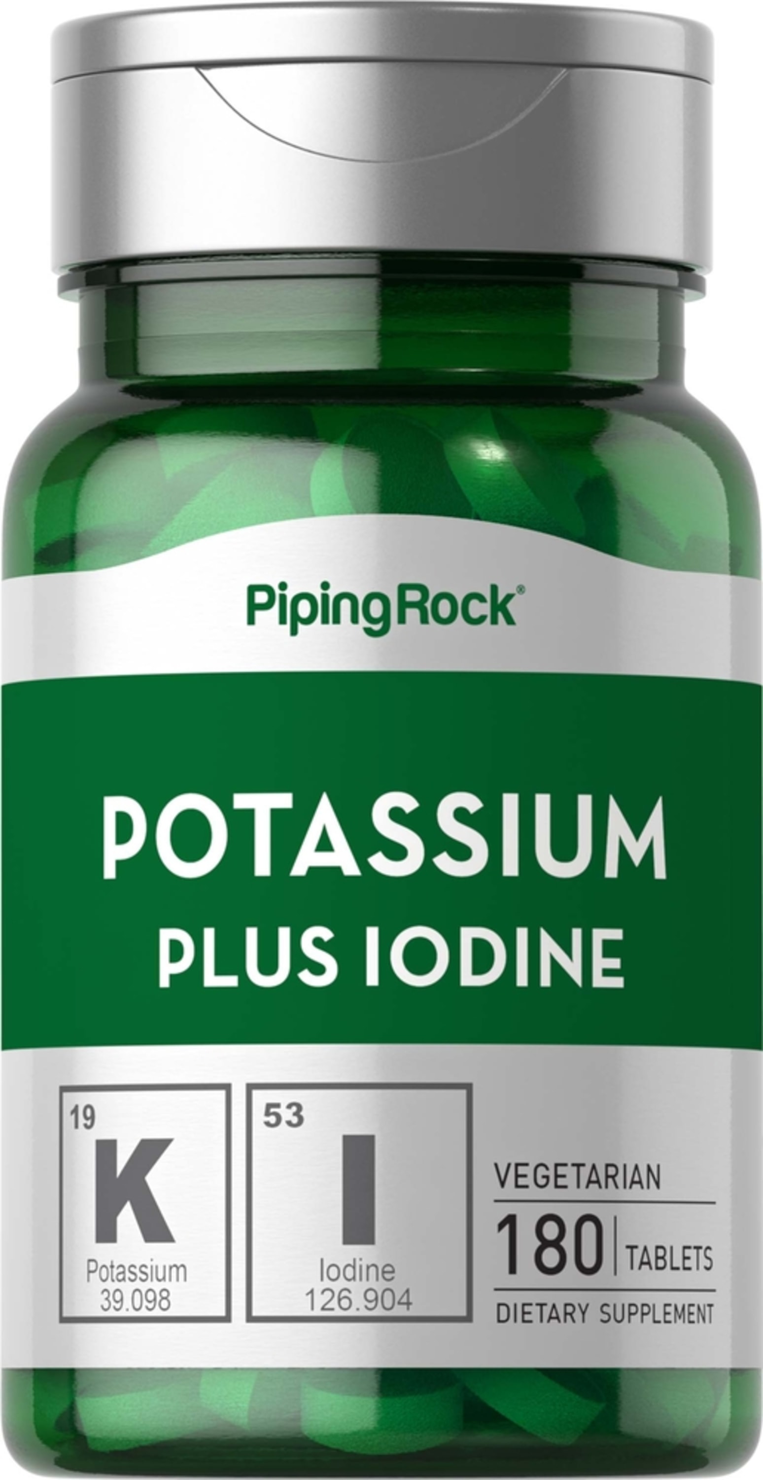 Tactiel gevoel Drank Frank Worthley Potassium Plus Iodine 180 Tablets | Benefits | PipingRock Health Products