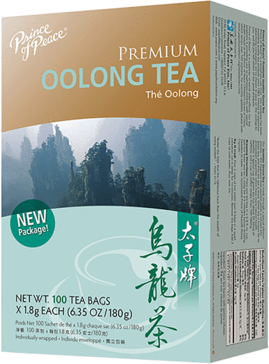 Chá Oolong Premium, 100 Saquetas de chá