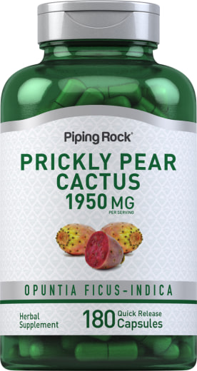 Prickly Pear Nopal Cactus (Opuntia ficus-indica), 1950 mg, 180 Quick Release Capsules