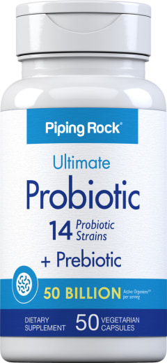 Probiotic-14 - 25 000 millones de organismos con Prebiótico, 50 Cápsulas vegetarianas