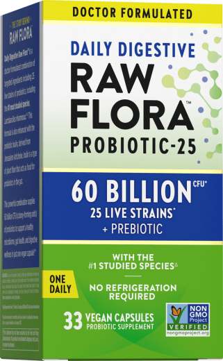 Probiotic 25 Strains 60 Billion plus Prebiotic, 33 Vegane Kapseln