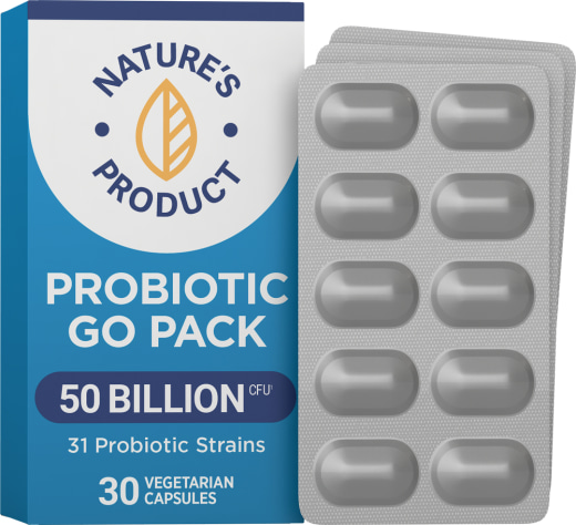 Probiotic 50 Billion CFU Go-Pack, 30 Vegetarian Capsules