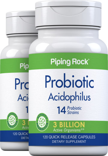Probiootti-14-kompleksi 3 miljardia mikrobia, 120 Pikaliukenevat kapselit, 2  Pulloa