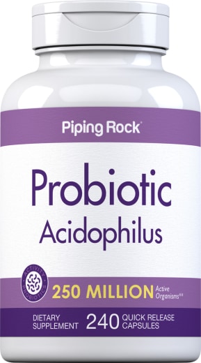 Probiotisk acidophilus - 250 millioner organismer, 240 Kapsler for hurtig frigivelse