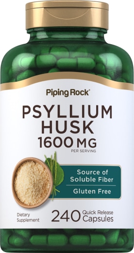 Psylliumhusk , 1600 mg (per portion), 240 Snabbverkande kapslar