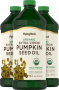 Pumpakärnolja kallpressad (Organiskt), 16 fl oz (473 mL) Flaskor, 3  Flaskor