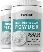 Pure Bentonite Clay Powder, 1.2 lbs (544 g) Bottle, 2  Bottles