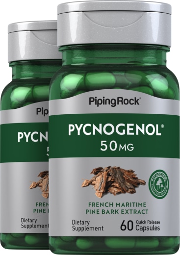 Pycnogenol, 50 mg, 60 Quick Release Capsules, 2  Bottles