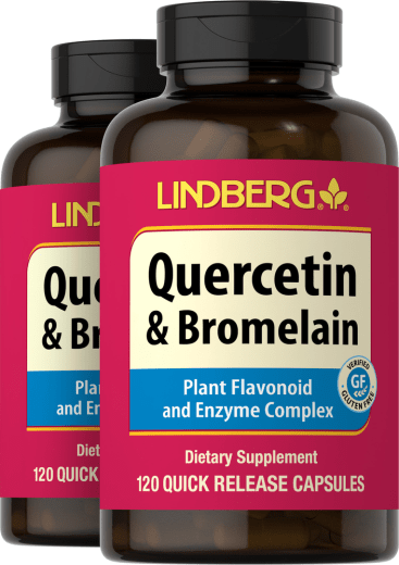 Quercetine en bromelaïne, 120 Vegetarische capsules, 2  Flessen