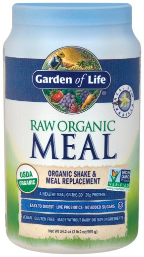 Polvo Raw Organic Meal (vainilla), 34.2 oz (969 g) Botella/Frasco