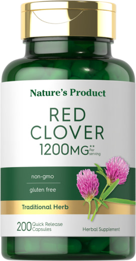 Red Clover, 1200 mg, 200 Snel afgevende capsules