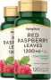 Listy červených malín , 1200 mg (v jednej dávke), 120 Kapsule s rýchlym uvoľňovaním, 2  Fľaše