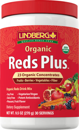 Serbuk Organik Reds Plus, 9.5 oz (270 g) Botol