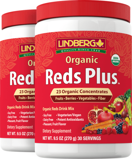 Reds Plus Organic Powder, 9.5 oz (270 g) Bottle, 2  Bottles