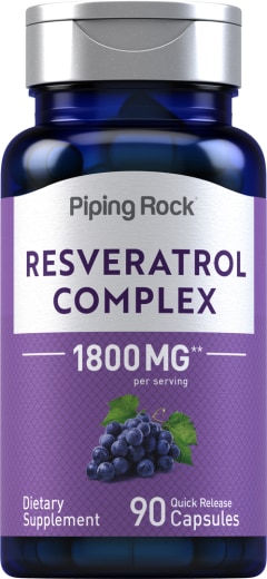 Complexo de Resveratrol, 1800 mg (por dose), 90 Cápsulas de Rápida Absorção