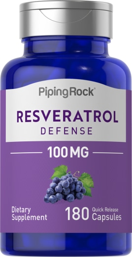 Resveratrol Defense, 100 mg, 180 Hurtigvirkende kapsler
