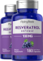 Resveratrol Defense, 100 mg, 180 Cápsulas de liberación rápida, 2  Botellas/Frascos
