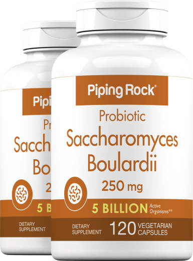 Saccharomyces Boulardii 5 Billion CFU, 120 Vegetarian Capsules, 2  Bottles