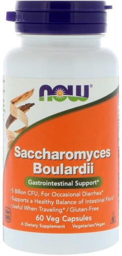 Saccharomyces Boulardii, 5 พันล้าน CFU, 60 แคปซูลผัก
