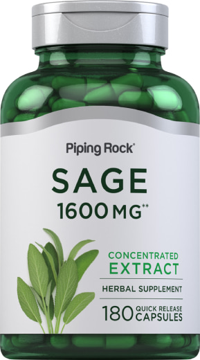 Salbei , 1600 mg, 180 Kapseln mit schneller Freisetzung