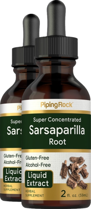 Sarsaparilla Root Liquid Extract Alcohol Free, 2 fl oz (59 mL) Dropper Bottle, 2  Dropper Bottles