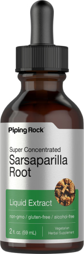 Sarsaparillawortel vloeibaar extract alcoholvrij, 2 fl oz (59 mL) Druppelfles