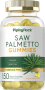 Saw Palmetto (sabor natural de limão), 150 Gomas veganas