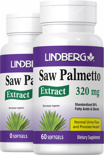 Ekstrak Standard Saw Palmetto, 320 mg, 60 Gel Lembut, 2  Botol