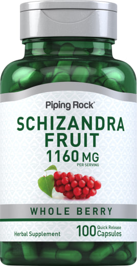 Schisandrafrugt (bær) , 1160 mg (pr. dosering), 100 Kapsler for hurtig frigivelse